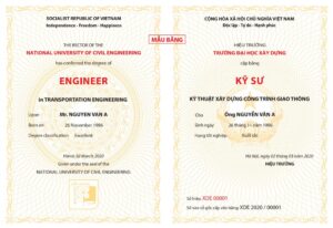 Làm Bằng Đại Học Xây Dựng Phôi Gốc Tại Trường