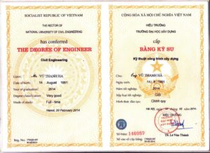 Làm Bằng Đại Học Xây Dựng Phôi Gốc Tại Trường